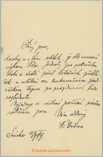 280157 - 1899 DRTINA Francis (1861-1925), important Czech philosopher
