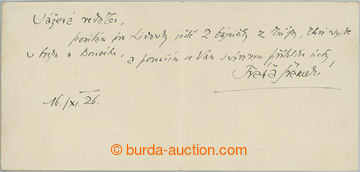 280182 - 1926 ŠRÁMEK Fráňa (1877–1952), important Czech poet and writ