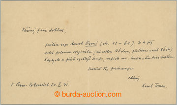 280190 - 1931 TOMAN Charles (one's own name Anthony Bernášek, 1877–19