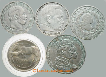 280694 - 1774-1987 SESTAVA / 5 Ag mincí: Bavorsko, 20 krejcar 1774 + 