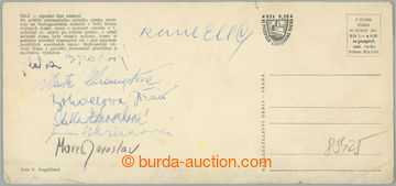 280871 -  ACTORS / postcard Telč with manual signatures herců: K. Eff