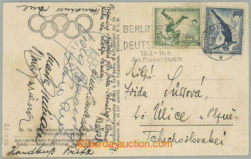 280876 - 1936 ACTORS / postcard sent from Summer Olympic Games in Ber