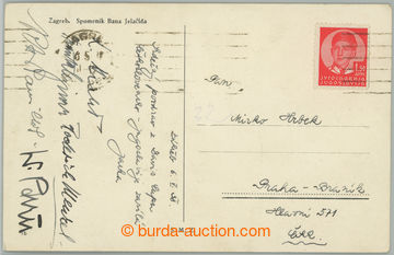 280885 - 1938 TENNIS / postcard sent from 1. bicycles/wheel European 