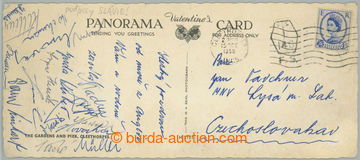 280970 - 1958 FOOTBALL / SK SLAVIA PRAGUE / postcard sent from tour t