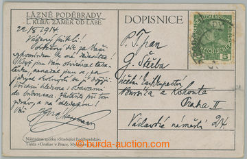 280989 - 1914 HERMANN Ignat (1854-1935), important Czech writer, humo
