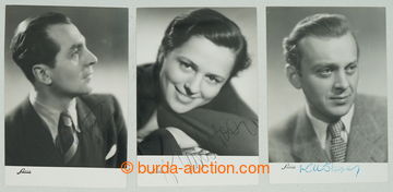 280996 -  ACTORS / comp. of 3  B/W portrait photos studio Ströminger 