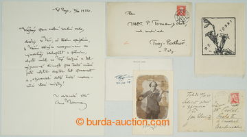 280999 - 1928-1935 SELECTION of / signatures and rukopisů umělců: A. 