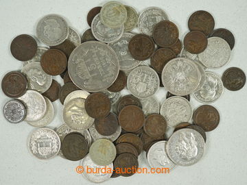 281032 - 1893-1916 SESTAVA / cca 70ks mincí korunové měny, mj. 1x 5 k