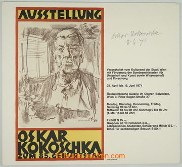 281070 - 1971 KOKOSCHKA Oscar (1886–1980), Austrian painter, illustra