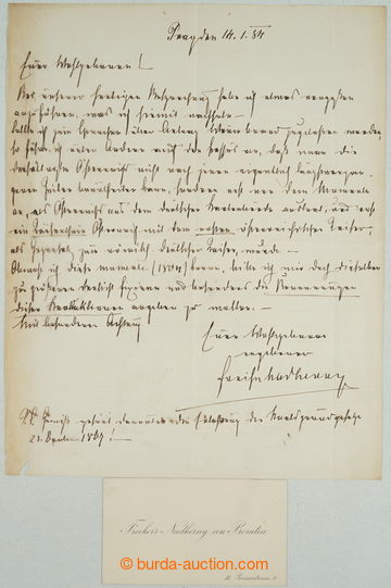 281219 - 1867 JAN NÁDHERNÝ Z BORUTÍNA (1838-1891), important Czech no