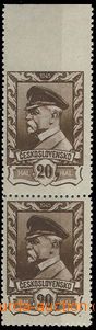 28126 - 1945 Moscow, Pof.383, vertical pair with upper margin and om