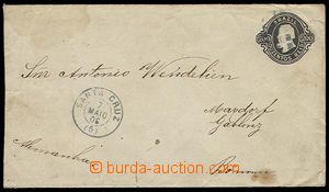 28179 - 1880 postal stationery cover with additional-printed black s