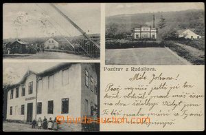 28204 - 1907 ZÁBŘEH - 3-views  B/W, railway-station, school, facto
