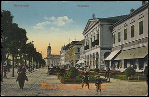 28225 - 1915 DEBRECEN - barevná, pohled do ulice Városháza, proš