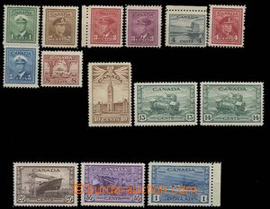 28263 - 1942 Mi.216A-229A, mint never hinged, only 1x light hinged (
