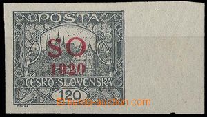 28303 -  Pof.SO18a, 120h St. grey with R margin, very lightly hinged