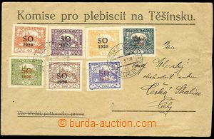 28357 - 1920 obálka s přítiskem Komise pro plebiscit na Těšíns