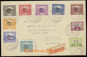 28358 - 1920 envelope sent as express, franked with. 10-barevnou fra