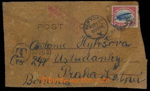 28366 - 1930? obrázkový poštovní lístek z medvědí kůže zasl