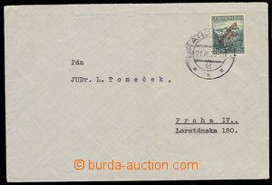 28460 - 1939 letter to Protectorate franked with. overprint stamp. 2