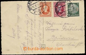 28474 - 1939 postcard Wien (Vienna) sent from Bratislava to Brno wit