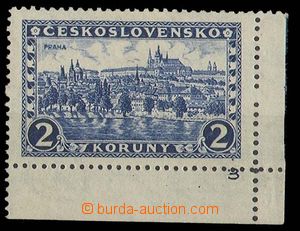 28634 - 1926 Praha, Pof.225 P7, 2Kč pravý roh s DZ3.