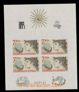 28728 - 1985 Pof.A2704B, Helsinki, imperforate miniature sheet, inse