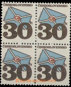 28869 - 1974 Postage emblems  30h as blk-of-4 with tropical gum, Pof