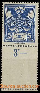 28905 - 1920 Pof.143A, with control-numbers and coupon with margin, 