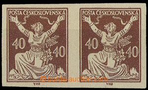 28977 - 1920 Pof.154ZT, T II.,  horizontal pair, paper without gum, 