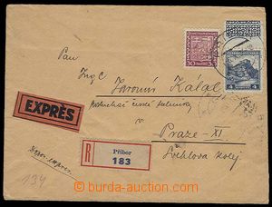 29172 - 1934 Castles,  heavier Reg and Express letter i.a. franked b