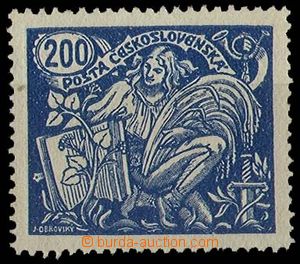 29184 - 1923 Pof.174A II, 200h blue T II.,  superb.