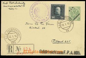 29264 - 1916 Bosnian PC with overprint K.u.K Feldpost (Field-Post), 