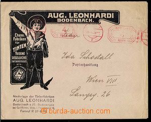 29265 - 1939 reklamní obálka fy. Aug. Leonhardi Bodenbach, továrn