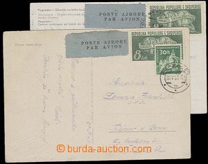29296 - 1954 2 pcs of Ppc sent by air mail to Czechoslovakia, with M