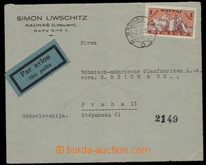 29323 - 1935 firemní letecký dopis zaslaný z Kaunasu 7.X.35 do Č
