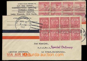 29338 - 1932 2 pcs of mailing Special Delivery with Mi.8x 346, 8x 34