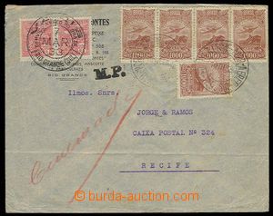 29354 - 1933 BRASIL inland sent firm air letter, postage with airmai