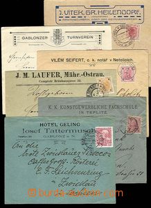 29373 - 1891-1909 AUSTRIA  selection 6 pcs of letters, commercial he