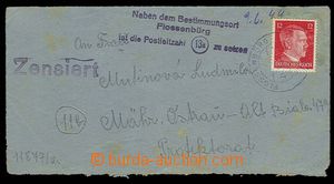 29394 - 1944 C.C. FLOSSENBÜRG franked envelope from Czech prisoner 