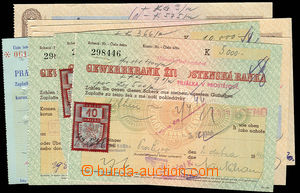 29514 - 1946 Czechoslovakia  8 pcs of checks of Trade Bank branch of