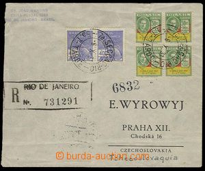 29697 - 1931 Reg letter to Czechoslovakia, with Mi.4x 340, 2x 360, C