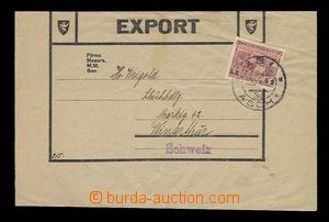 29722 - 1928 newspaper wrapper addressed to to Switzerland firm C.G.