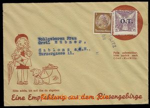 29801 - 1938 advertising envelope with printings děvčátka with do