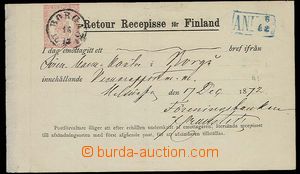29861 - 1872 reply receipt with stamp. 10P carmine, Mi.RS1, CDS Borg