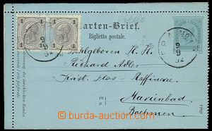 30254 - 1892 letter-card Mi.K17, with Italian varieties, uprated wit