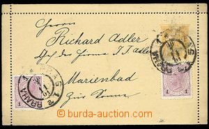 30260 - 1891 letter-card Mi.K43, uprated with stamp 4x 1h, CDS Pragu