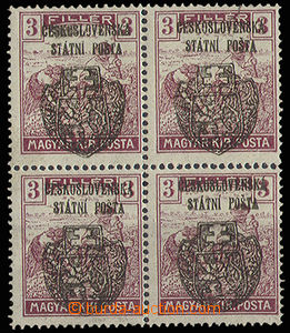 30338 - 1918 Pof.RV120 as blk-of-4, skalický overprint, mint never 