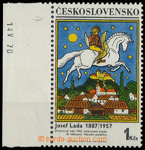 30975 - 1970 Pof.1824, II.typ, tmavomodrá, okrajový kus s datem ti