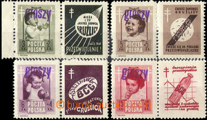 31457 - 1950 Mi.613-6, with coupons, TB with overprint groszy